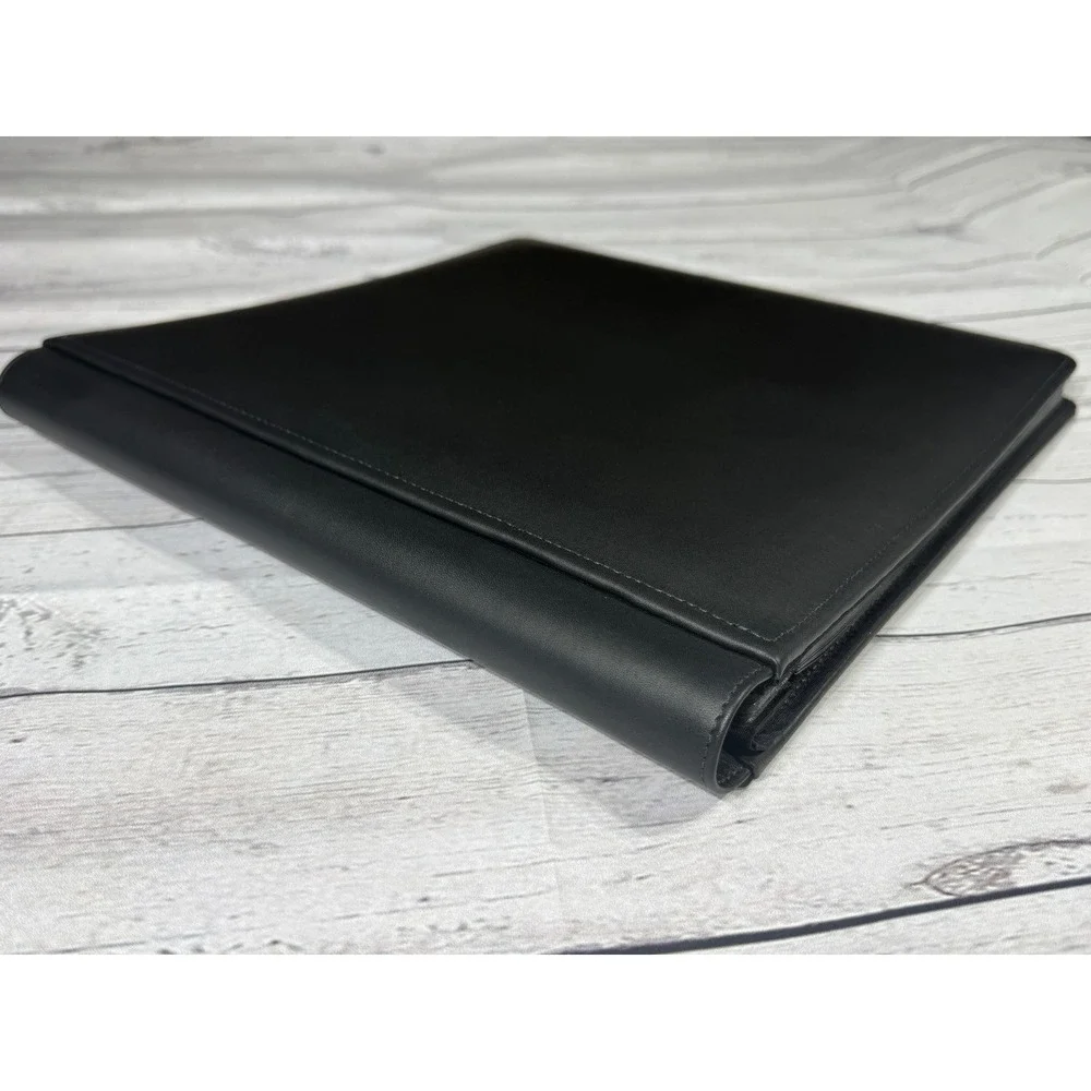 Raika Black Leather Photo Album SF 105 Handcrafted USA 25 Pages 11.75x12.5